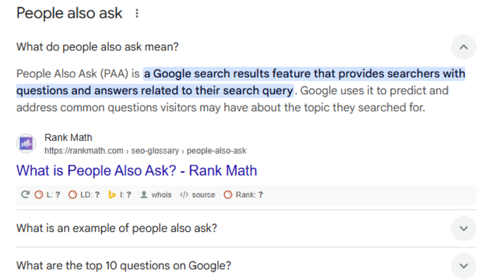 People Also Ask